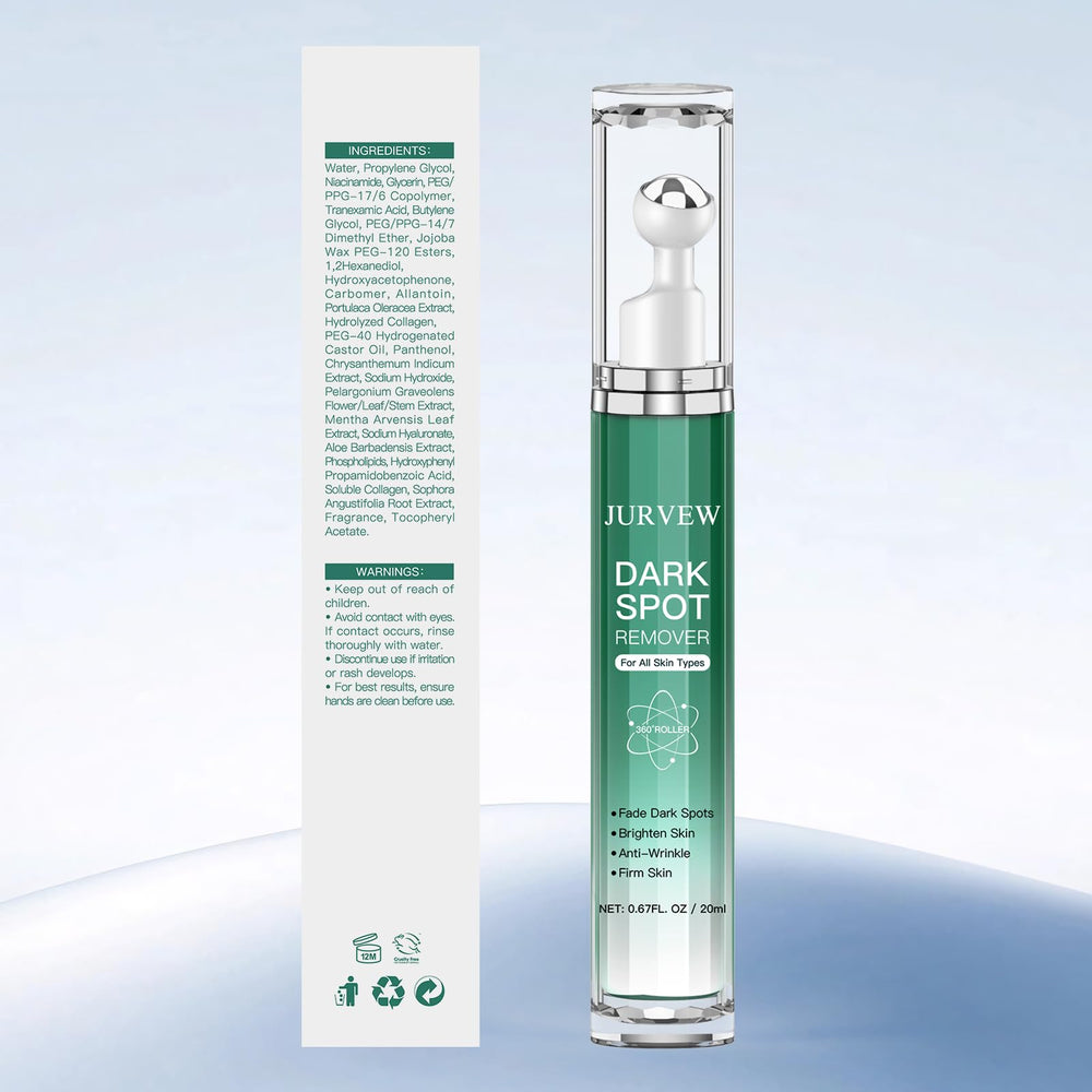 JURVEW roller massages serum into affected areas for absorption