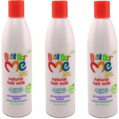 Just For Me Hair Milk Oil Moisturizing Lotion 3-pack outer box, value and packaging