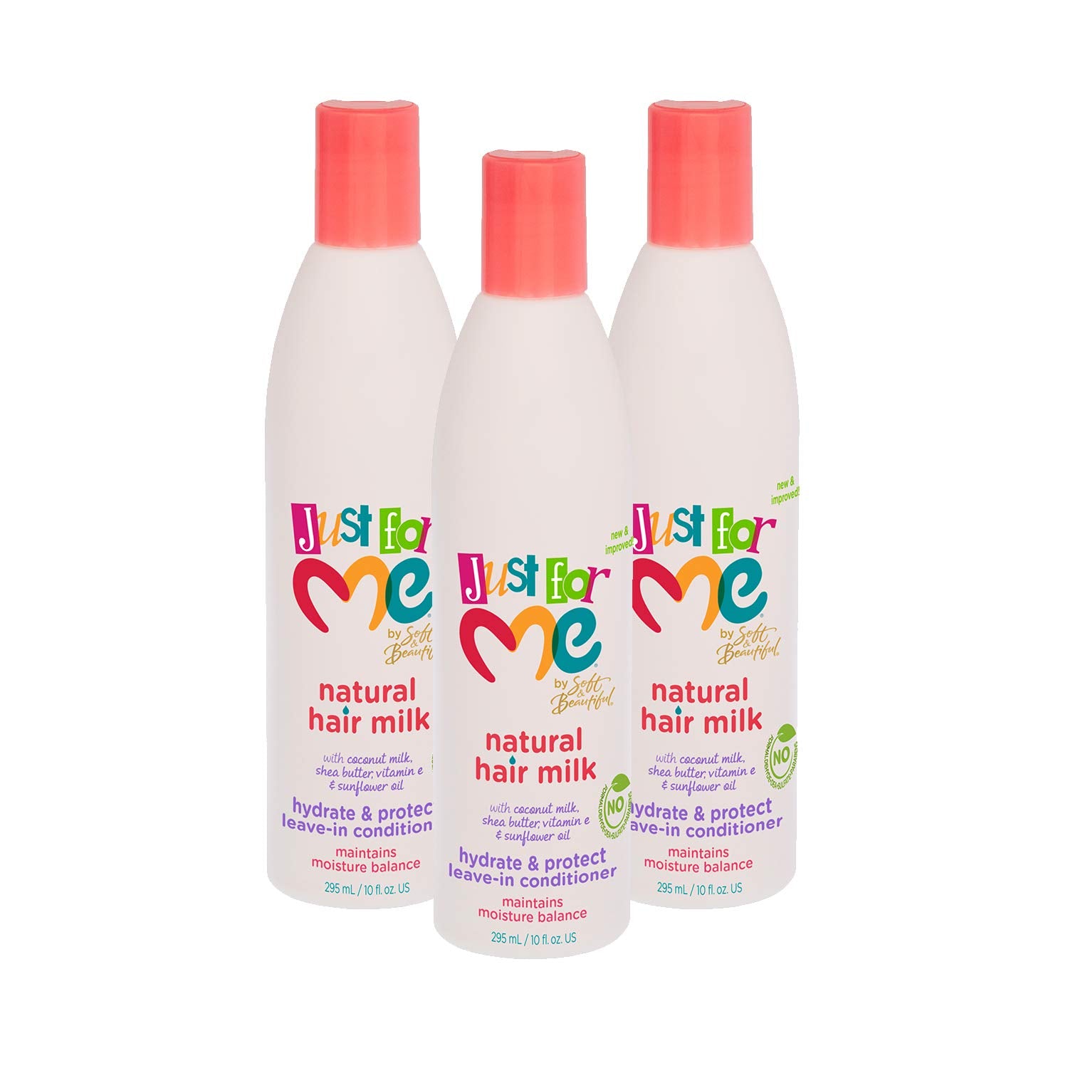 Just For Me bottle of Hydrate & Protect leave-in conditioner for daily moisture and detangling
