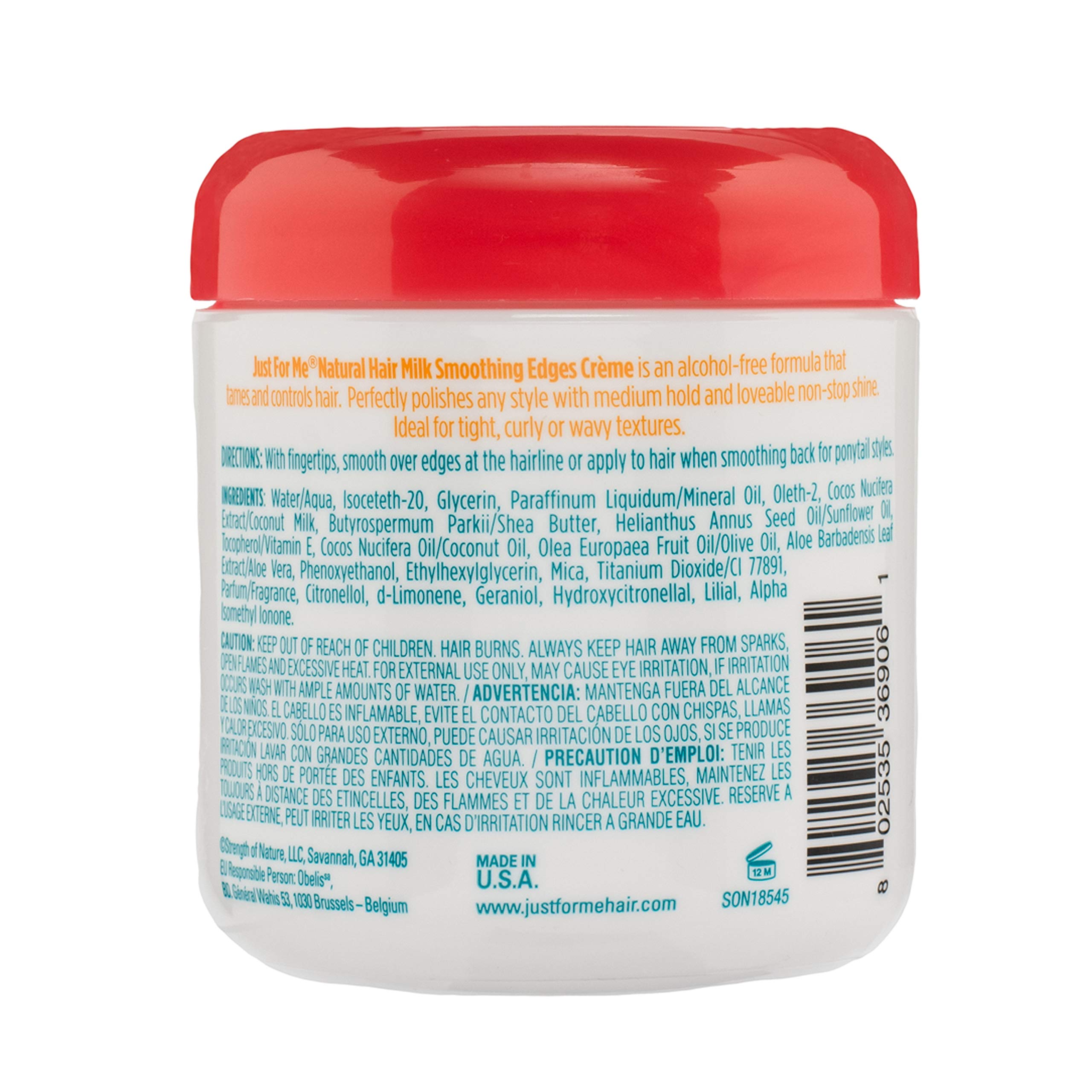 Just For Me smoothing edges creme applied to hairline for sleek edges