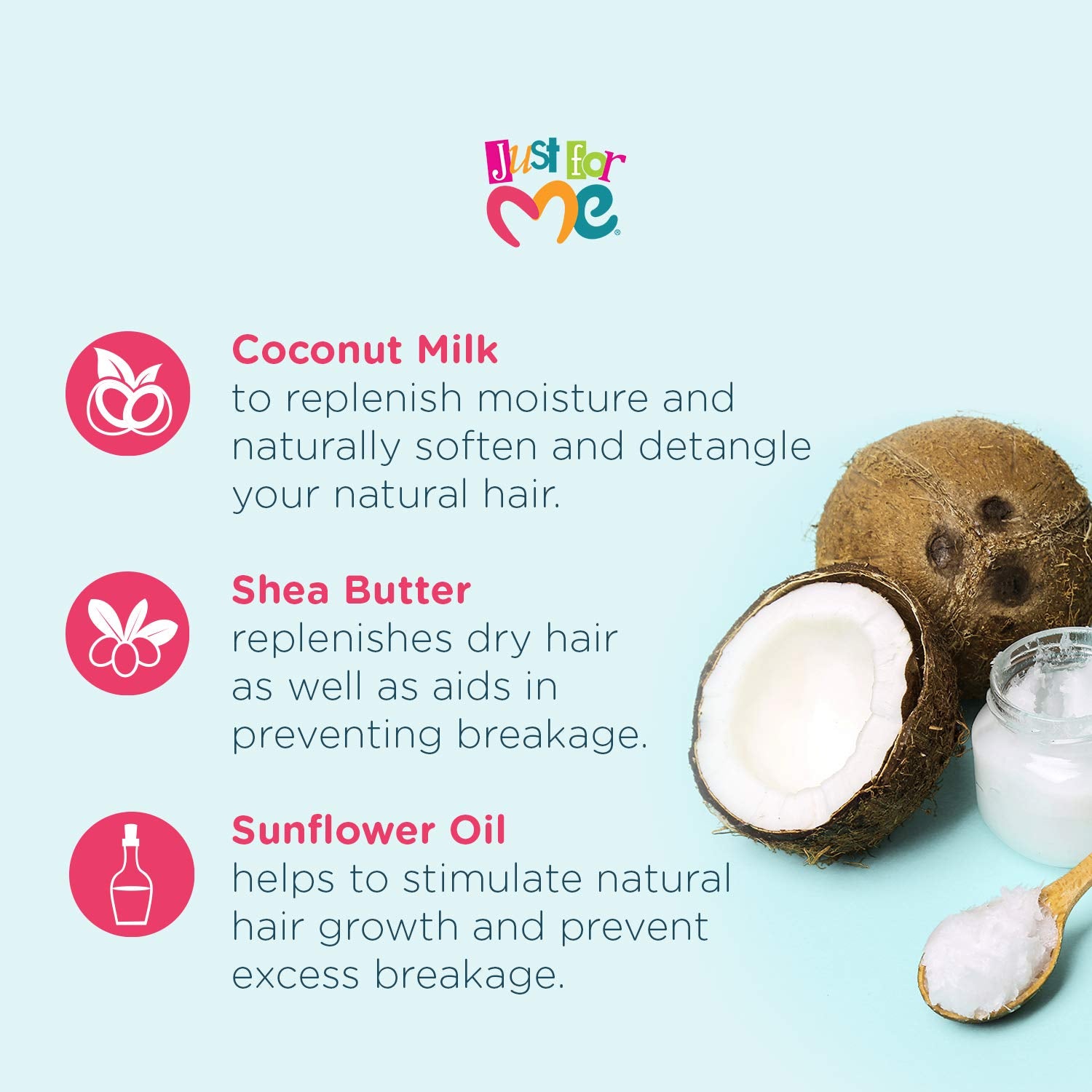 Just For Me smoothing edges creme adds a shiny, polished finish to styled hair