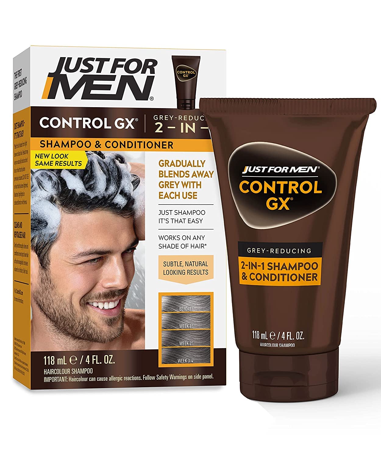 Just for Men Control GX grey-reducing two-in-one shampoo conditioner box 3-pack