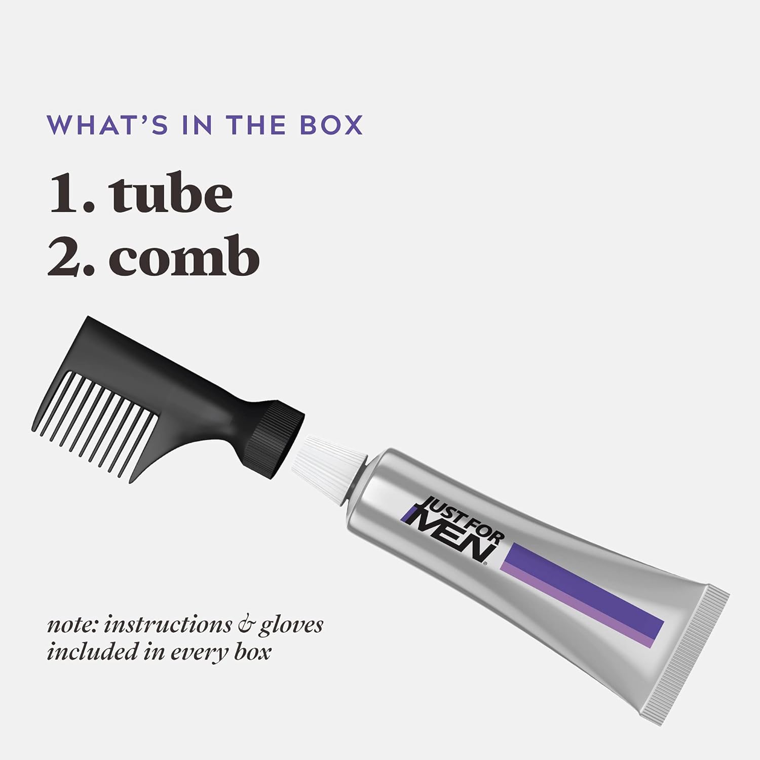 Just for Men hair color cream dispensing for controlled use