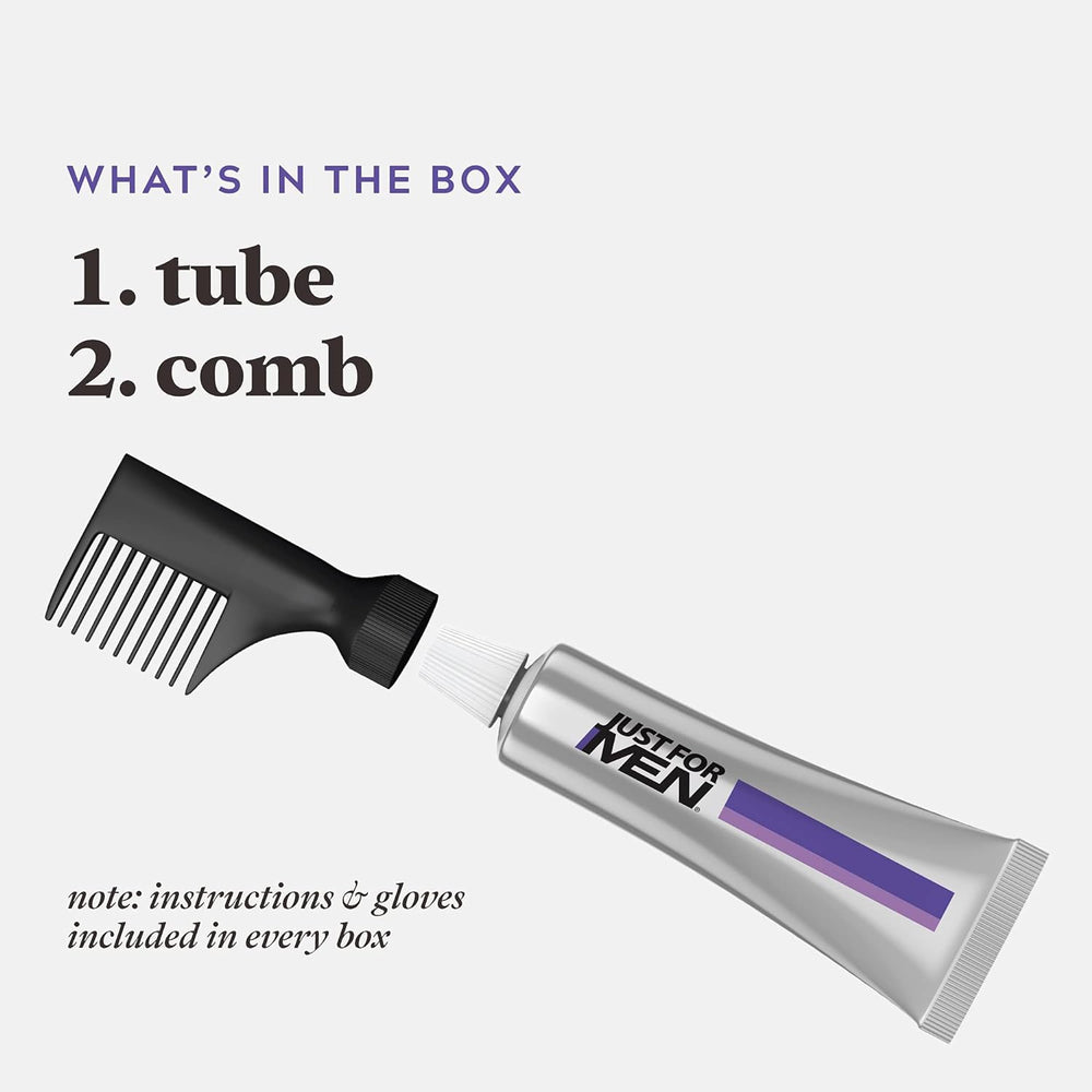 Just for Men hair color cream dispensing for controlled use