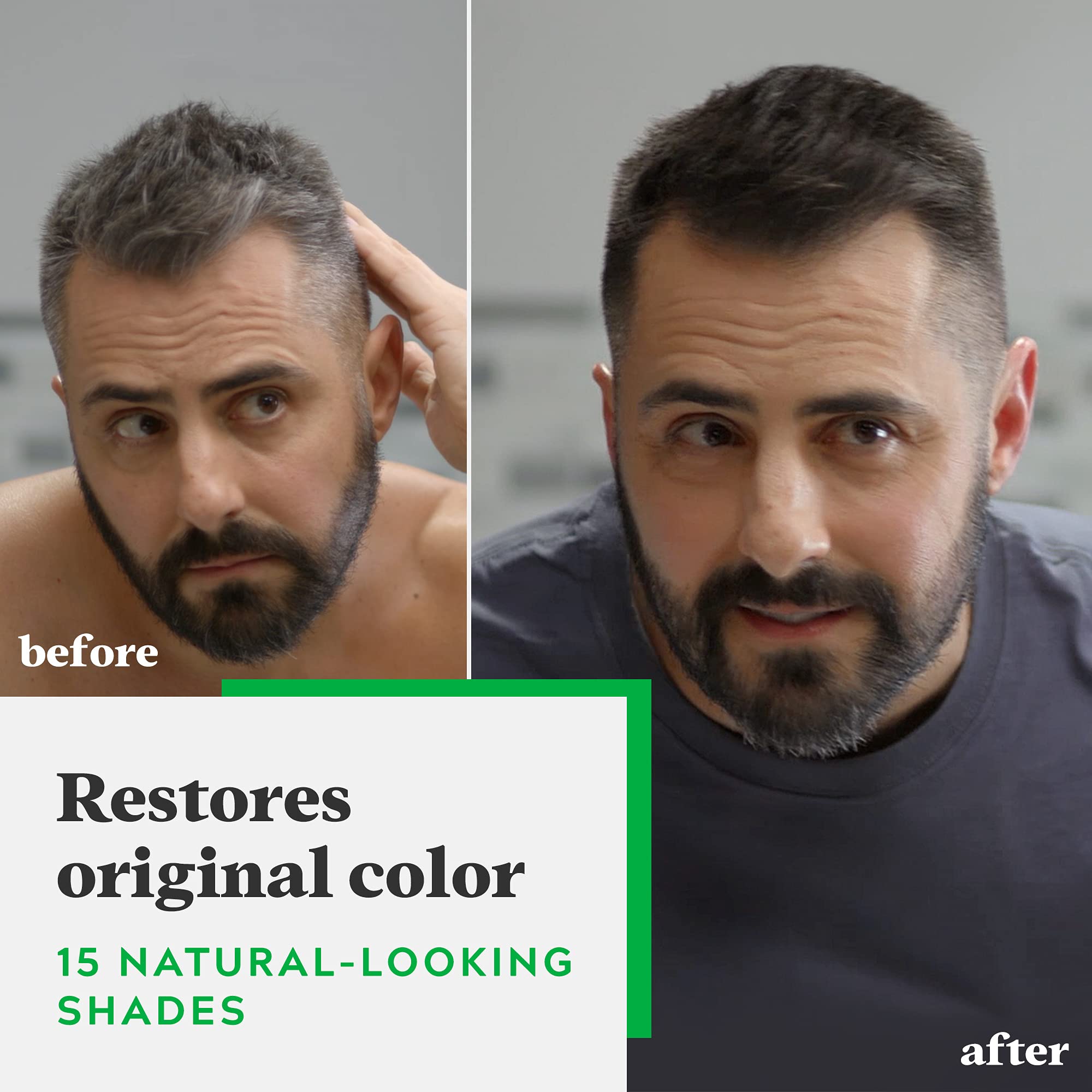 Just For Men Shampoo-In Color applicator bottle ready for precise application.