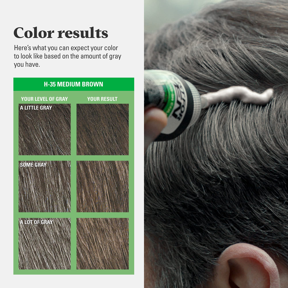 Just For Men Shampoo-In Color keratin on label supports stronger-looking hair.