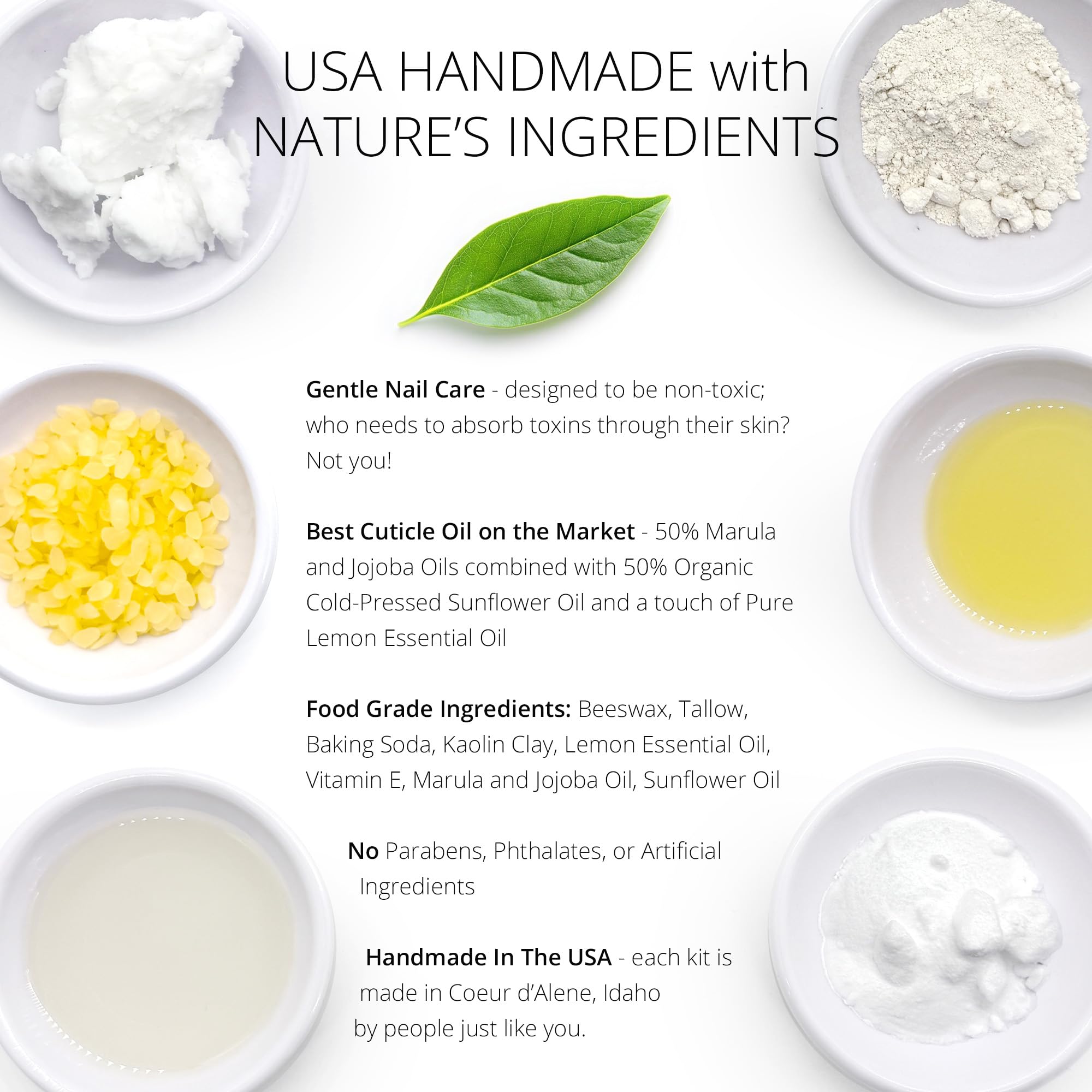 Just Like Jane natural nail care ingredients including marula and jojoba oils