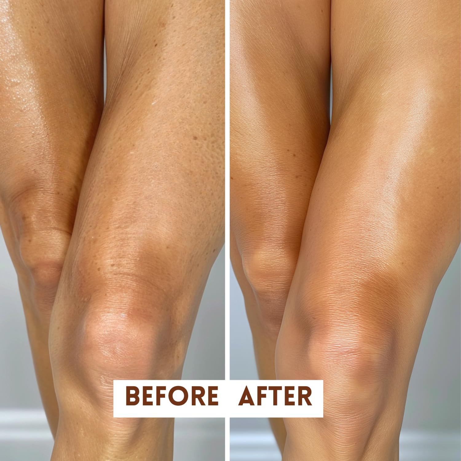 Just Nutritive anti-aging body treatment texture on skin highlighting a silky formula.