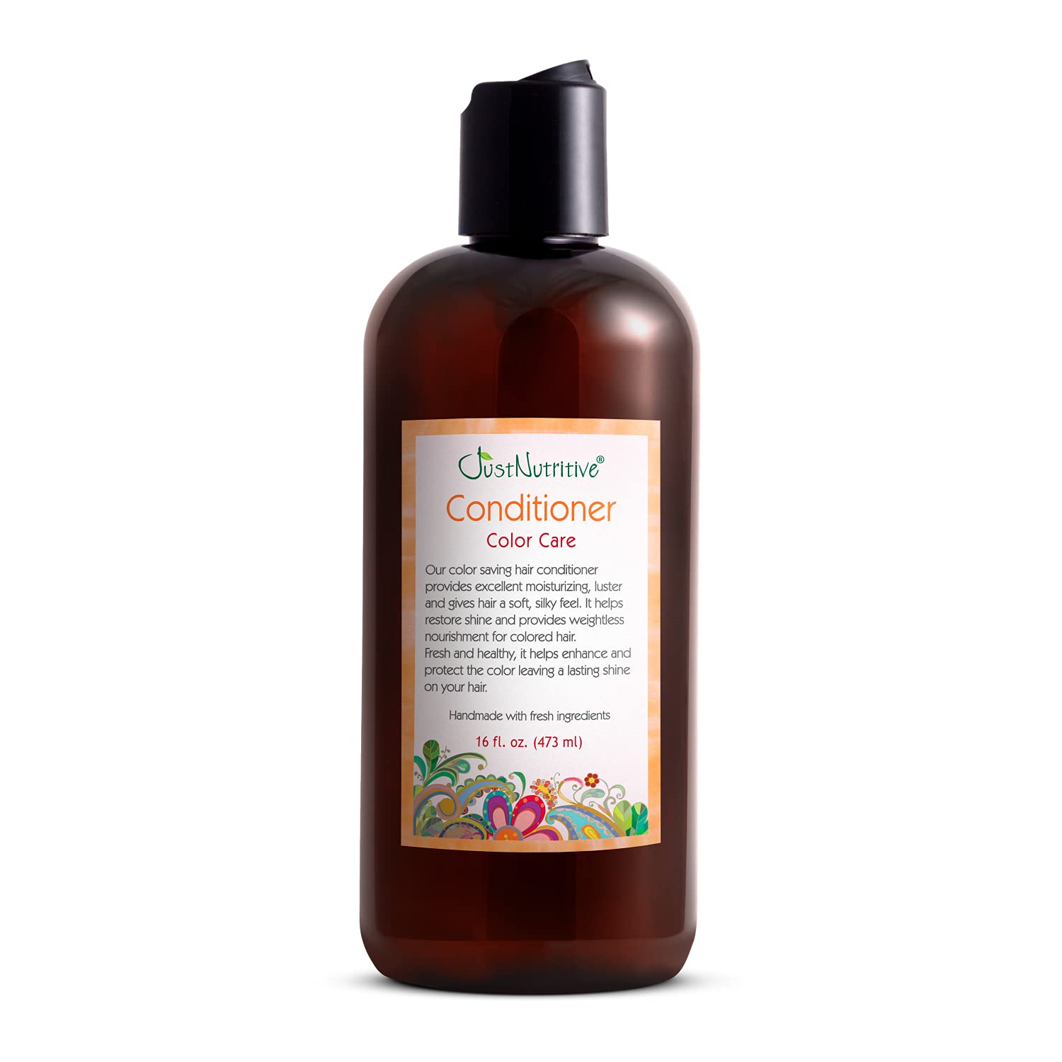 Just Nutritive Color Care Conditioner bottle showing vibrant color protection and shine.