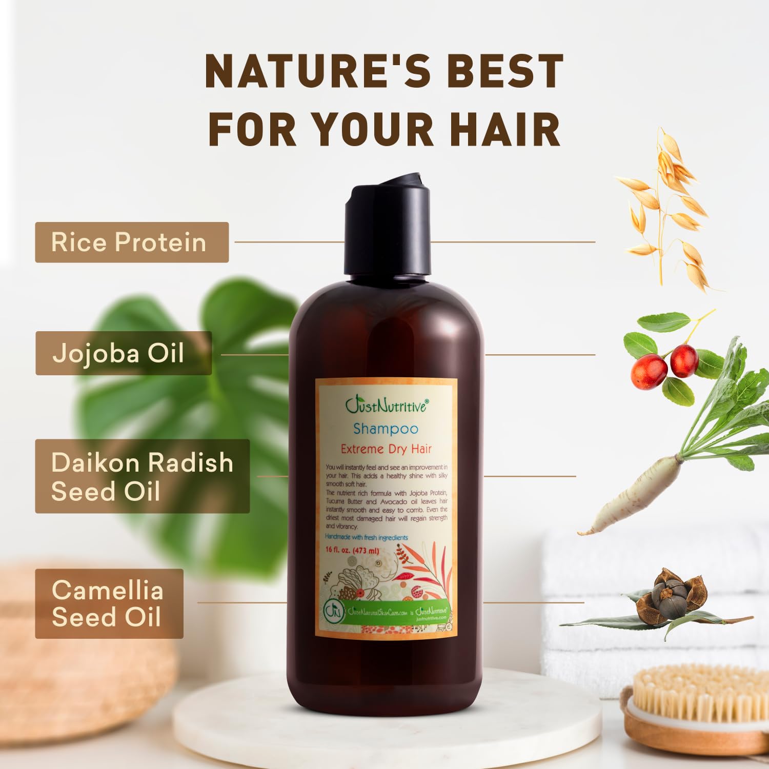 Just Nutritive color-safe shampoo suitable for keratin-treated hair