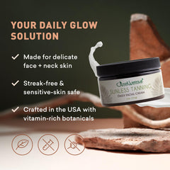 Just Nutritive cream texture on hand demonstrating smooth, even application.