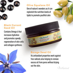 Just Nutritive eye cream being applied under the eye for gentle lift.