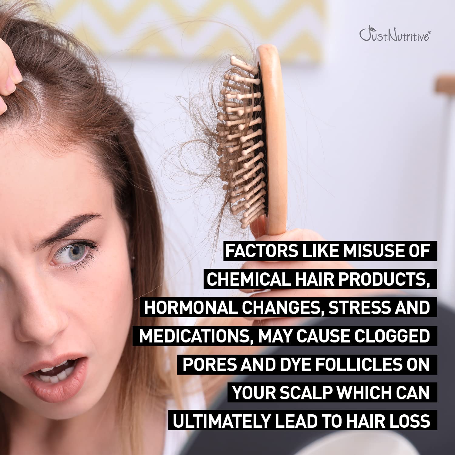 Just Nutritive Grow New Hair Treatment oil texture close-up for fast absorption.