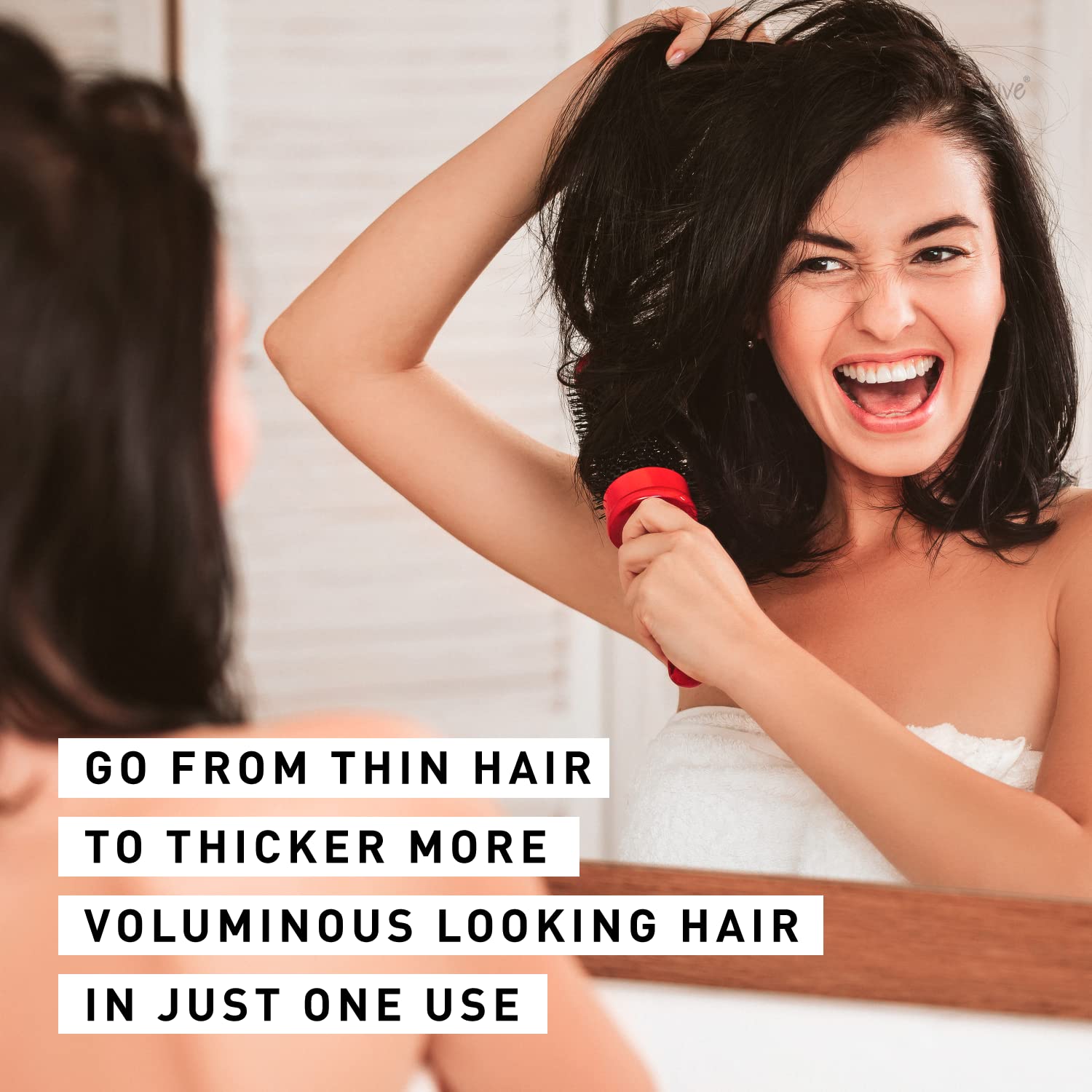 Just Nutritive conditioner label highlights sulfate-free, color-safe care for thinning hair.