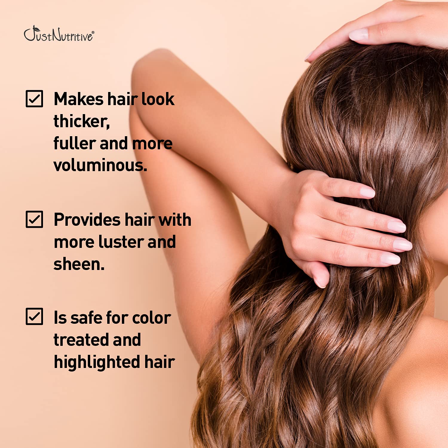 Just Nutritive Hair Loss Shampoo for daily use, part of a balanced routine.