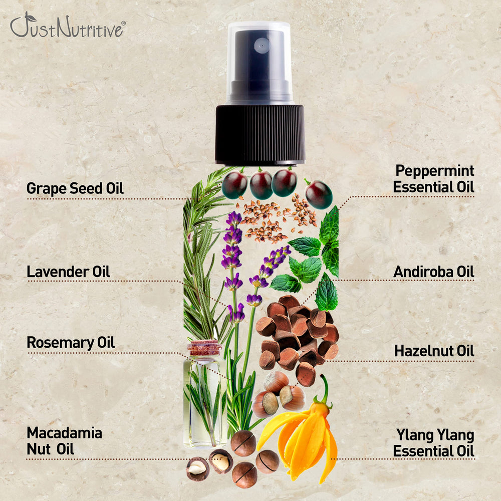 Just Nutritive oil on scalp delivering moisture and comfort.
