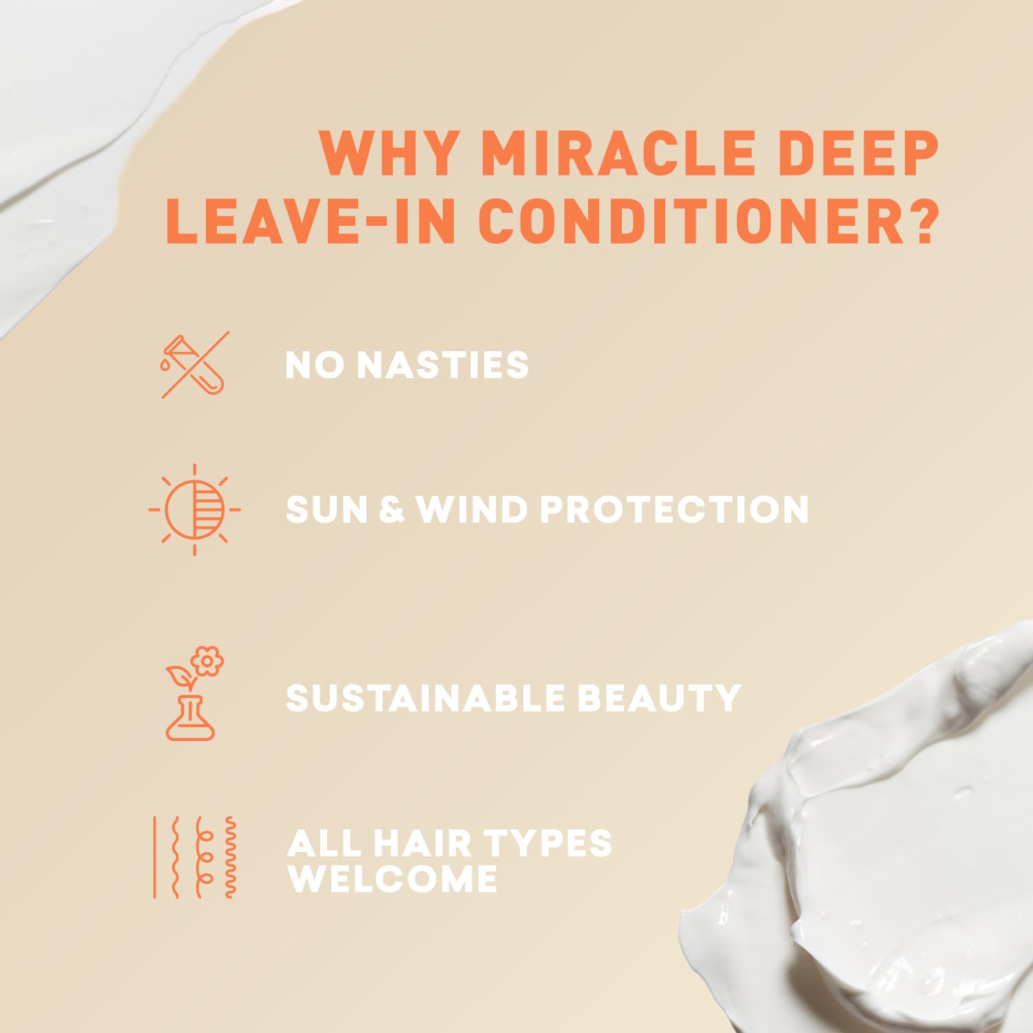 Just Nutritive Leave-In Cruelty-Free label signals ethical hair care.