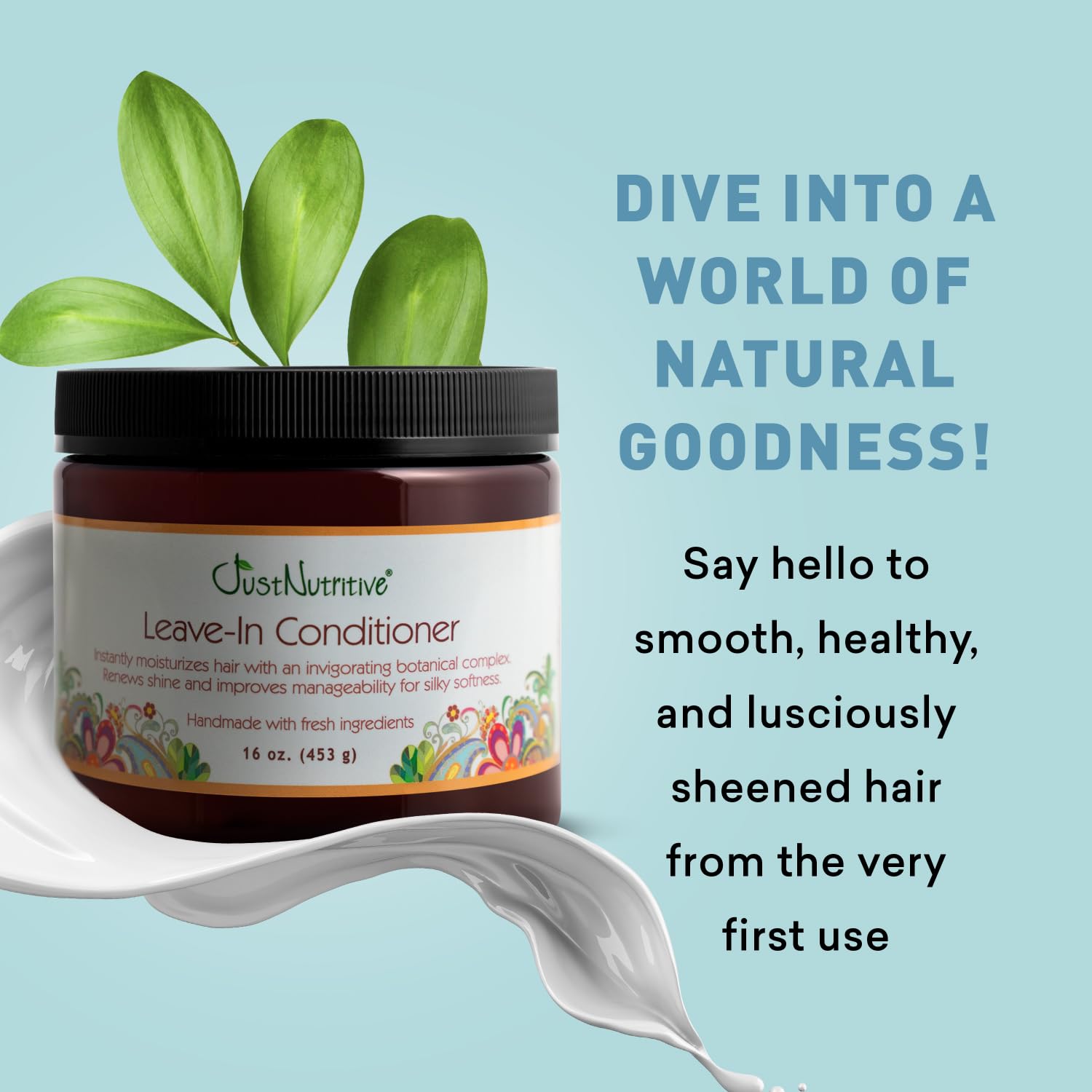 Just Nutritive Leave-In Detangling aids easy combing and reduces breakage.