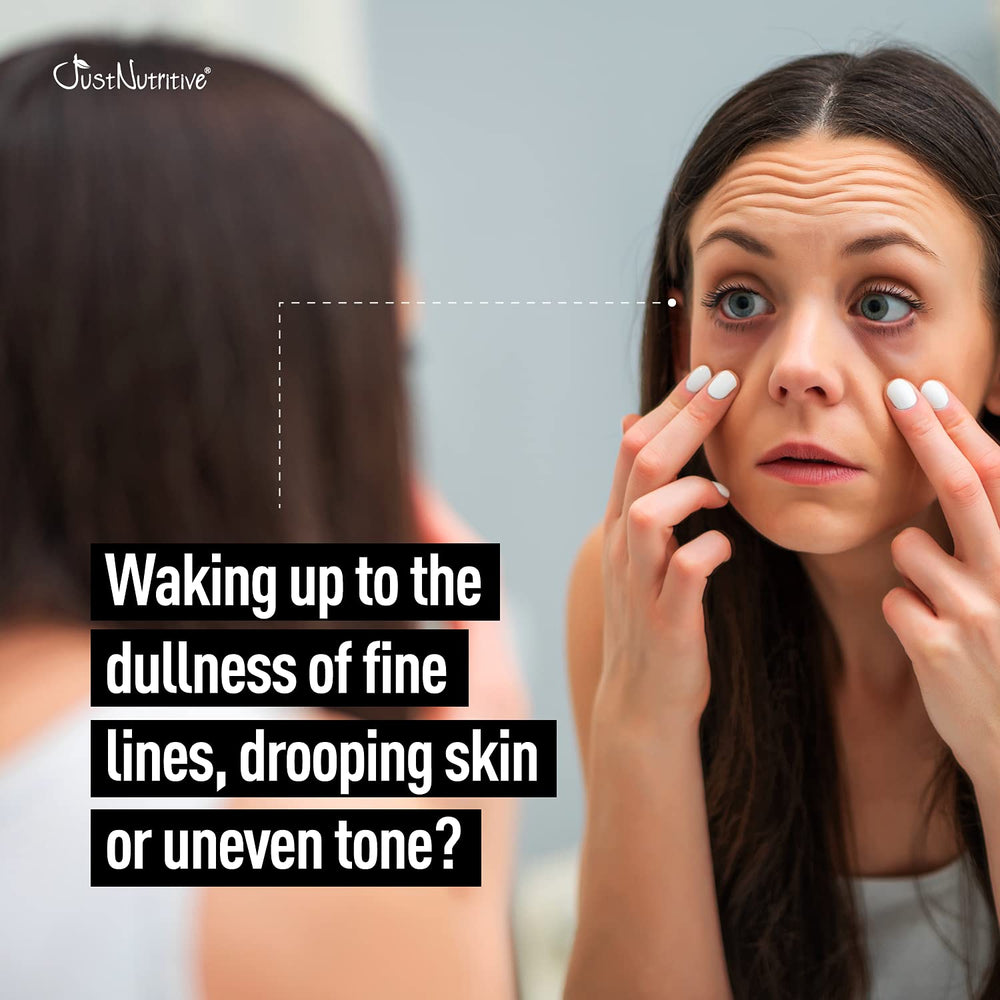 Just Nutritive night cream applied to the cheek for a soothing bedtime routine