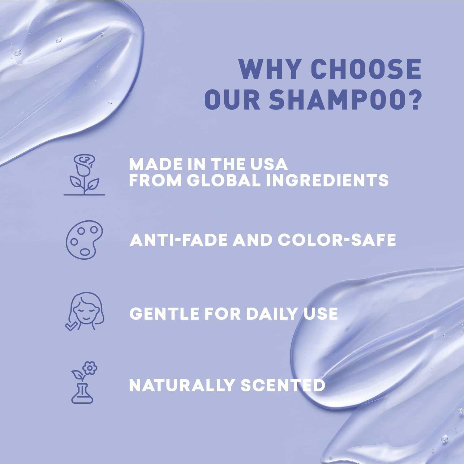 Just Nutritive Anti-fade formula image suggests color longevity and gentle cleansing.