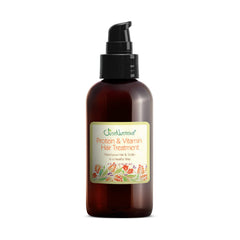 Just Nutritive protein hair treatment bottle shows moisture retention for smoother strands.