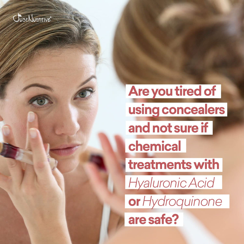 Just Nutritive serum-application-swatch demonstrates easy, precise application for targeted spot care
