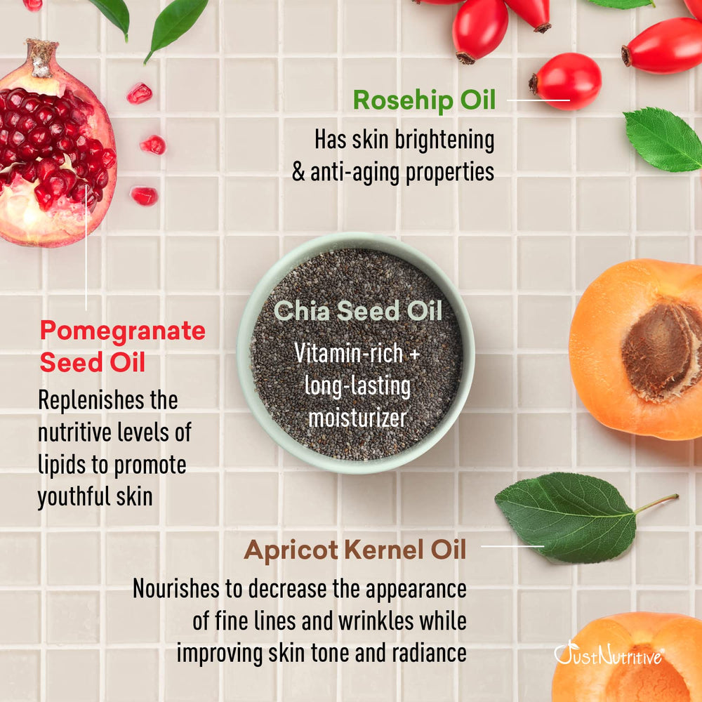 Just Nutritive serum-neck-face-application demonstrates use on face and neck