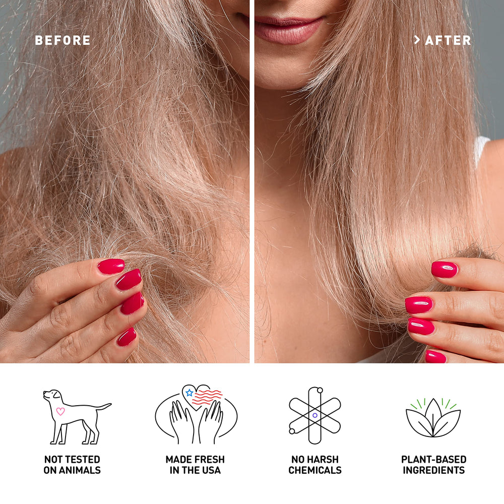 Just Nutritive Thicker Hair Conditioner usage-idea demonstrates easy daily routine.