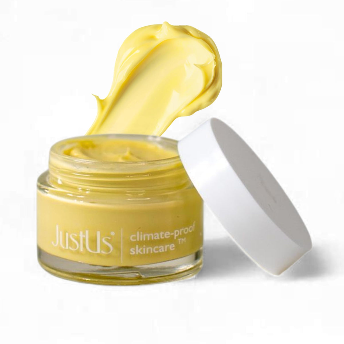 Just Us Meta Ultimate Day + Night Cream texture close-up showing rich hydration.