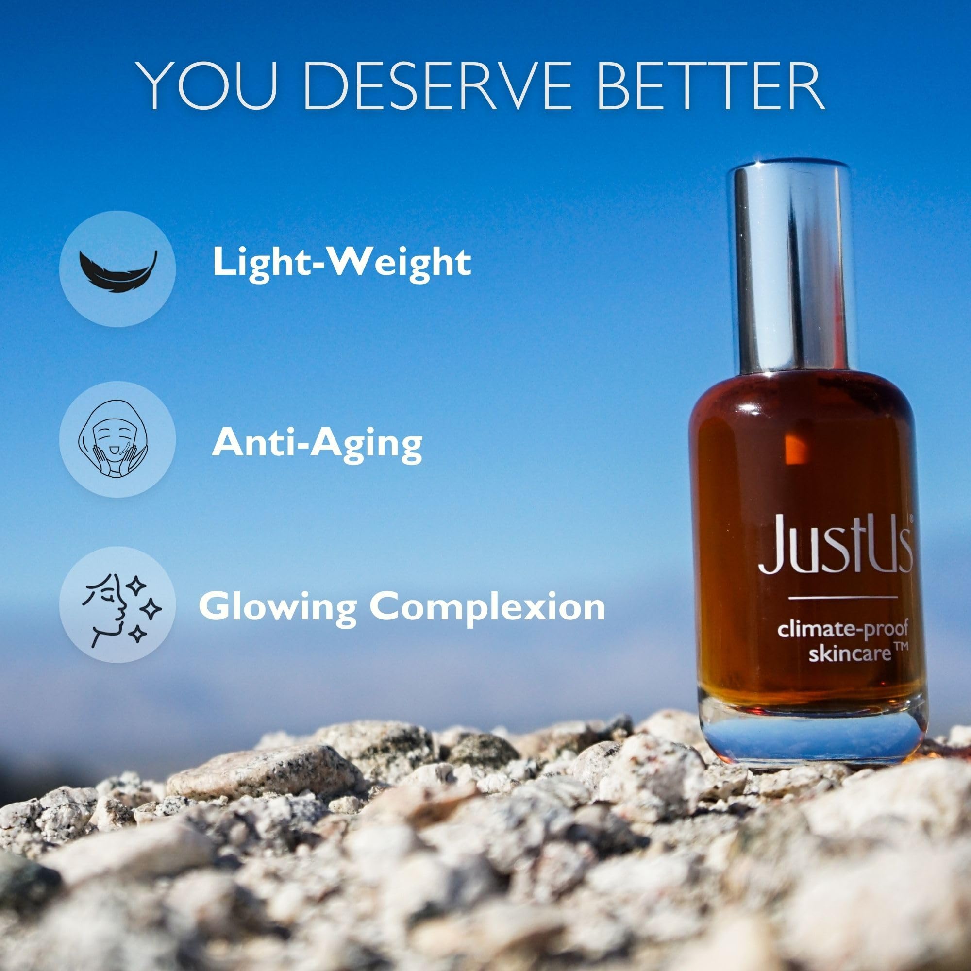 Just Us Tighten Glow Serum Mist Bacillus Ferment exfoliation detail