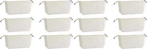 Juvale canvas makeup bag zipper close-up for secure travel storage.