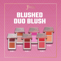 Juvia's Place Blushed Duo Volume 6 powder swatch shows soft blendable color.