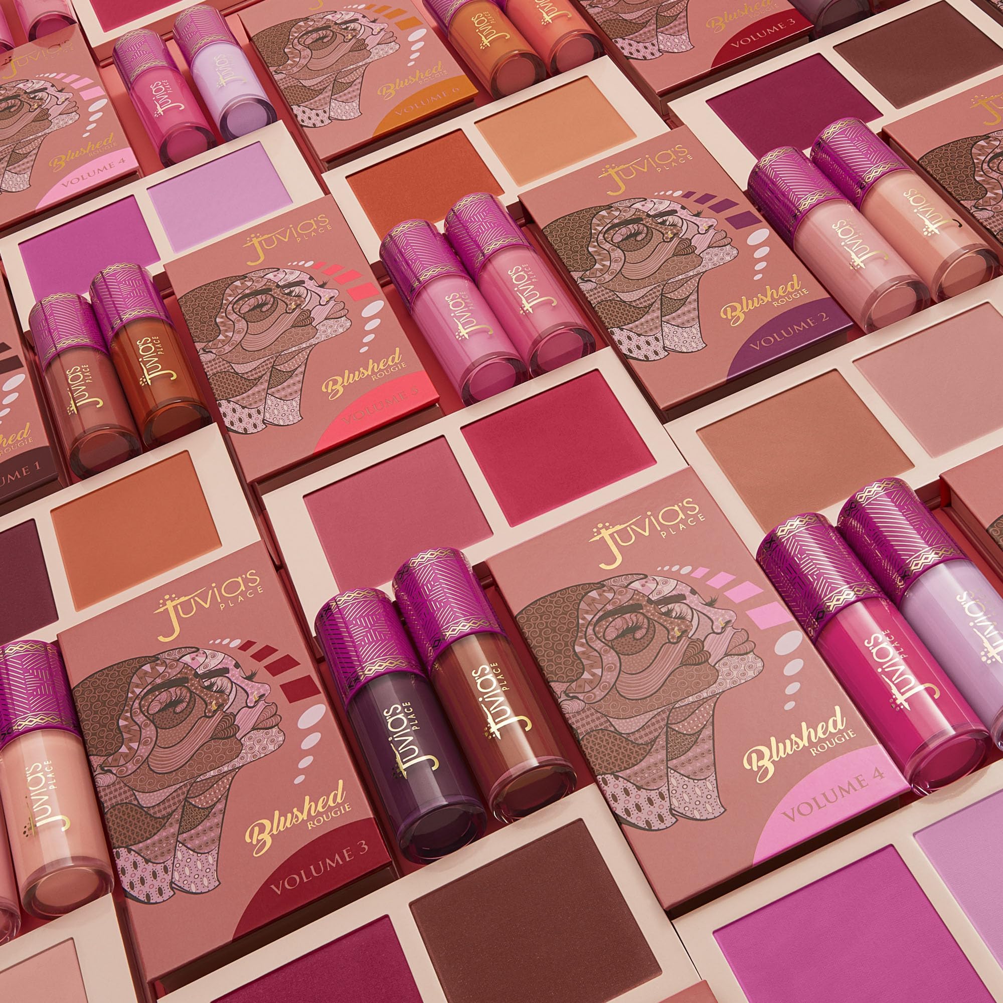 Juvia's Place BarbieRose blendable finish creates a seamless look.