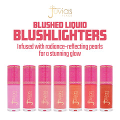 Juvia's Place Blushed Liquid BlushLighter Lily Glow swatch on skin reveals rich pigment.
