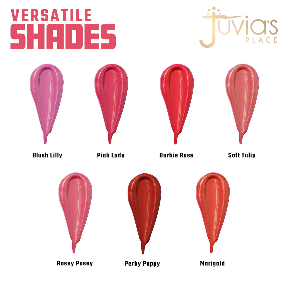 Juvia's Place Blushed Liquid BlushLighter Lily Glow close-up texture for smooth blending.