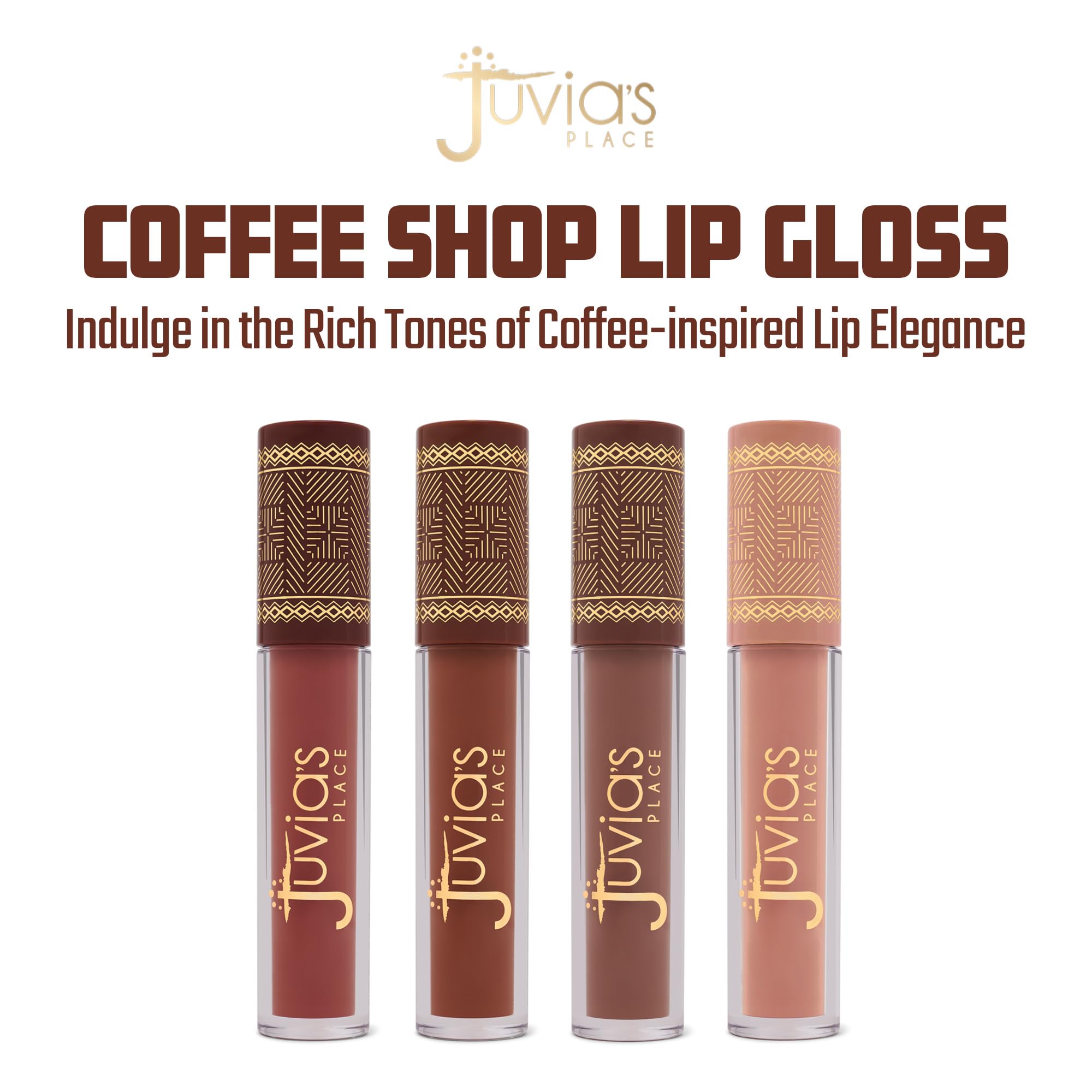Juvia's Place Coffee Shop Lip Gloss Butterscotch applicator close-up for precise coverage