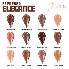 Juvia's Place Coffee Shop Lip Gloss Butterscotch glossy finish with warm tint on lips