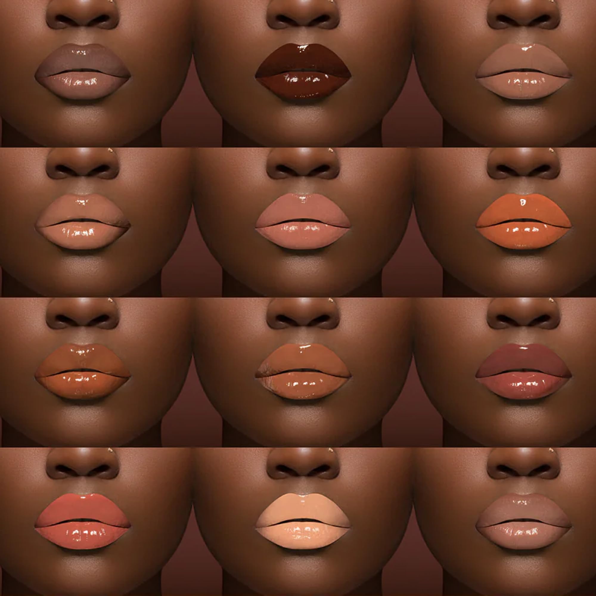 Juvia's Place Coffee Shop Lip Gloss Butterscotch swatch showing universal tint