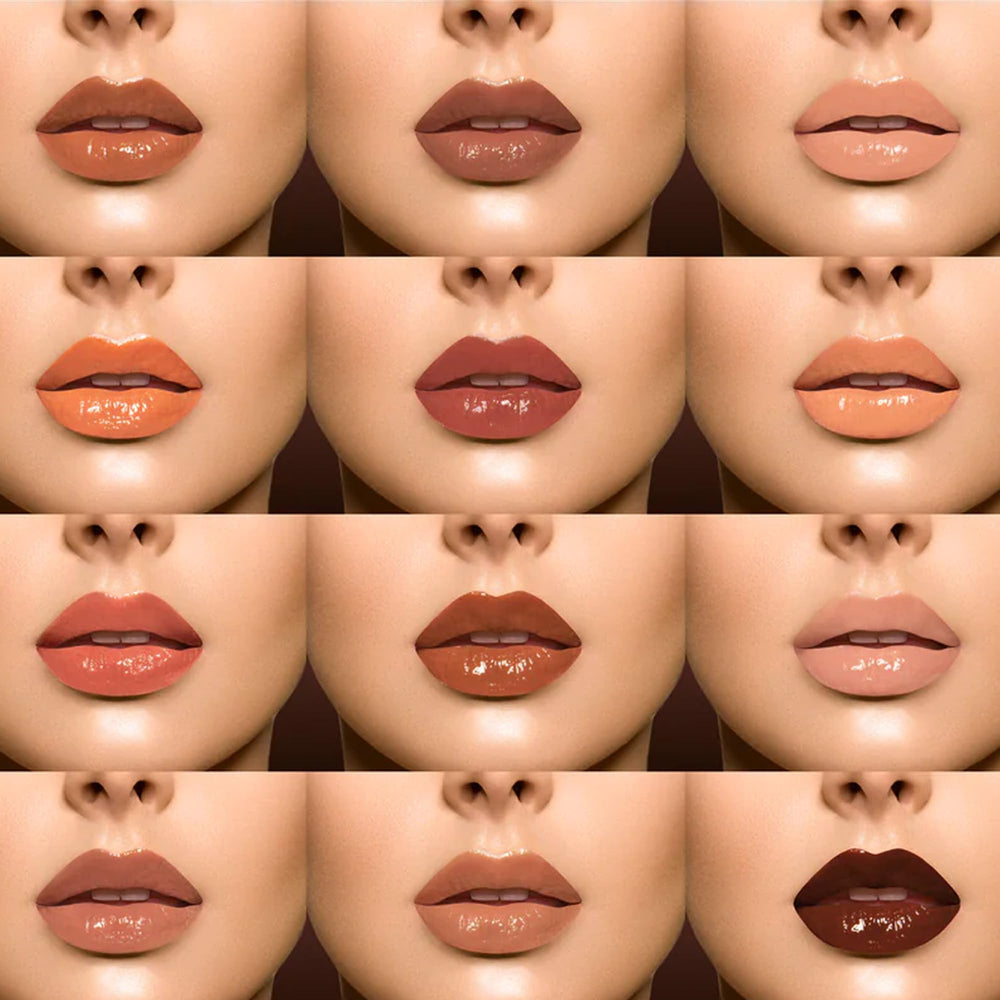Juvia's Place Coffee Shop Lip Gloss Butterscotch texture highlighting lightweight, non-sticky feel
