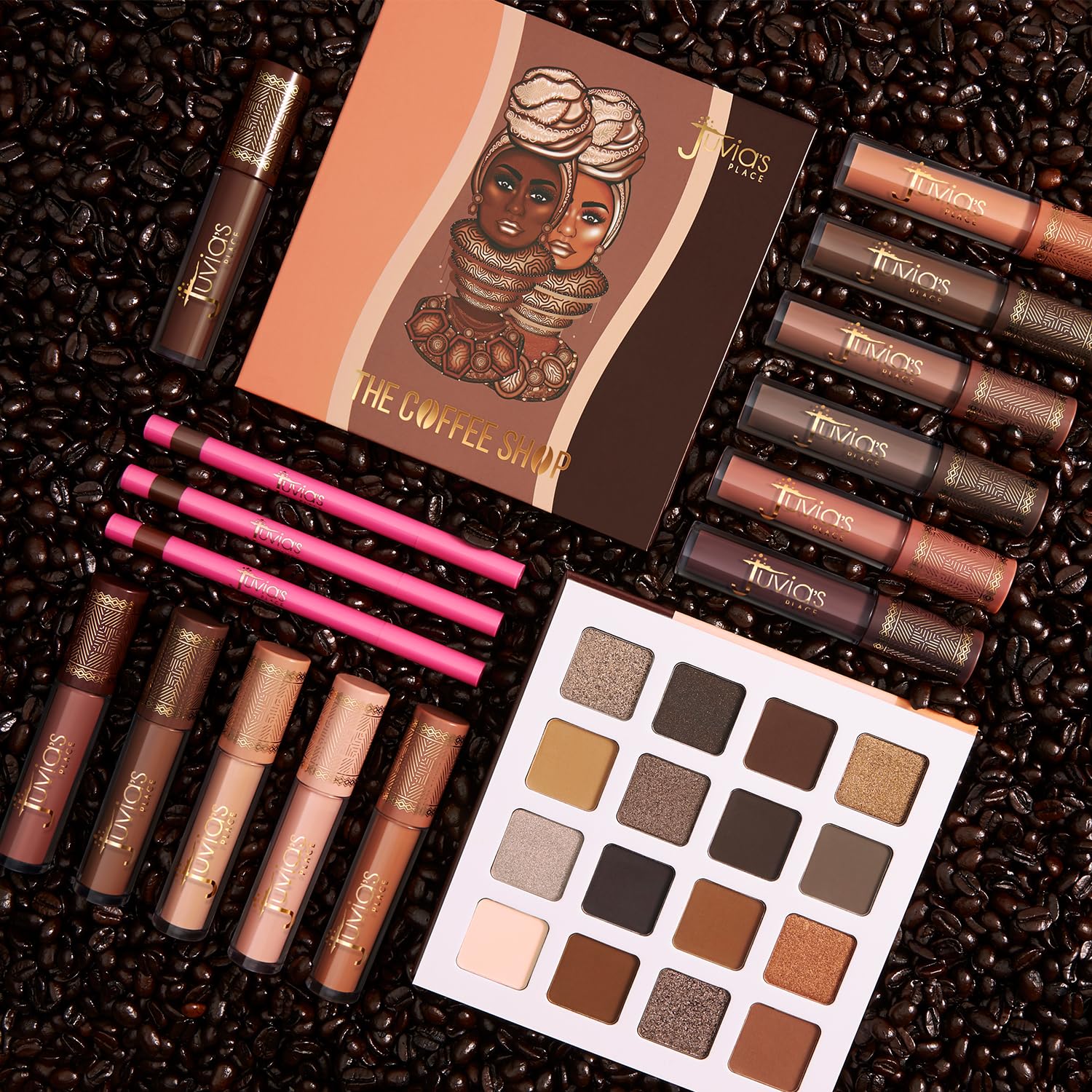 Swatches of Cocoa Latte and Dusty Rose for versatile looks