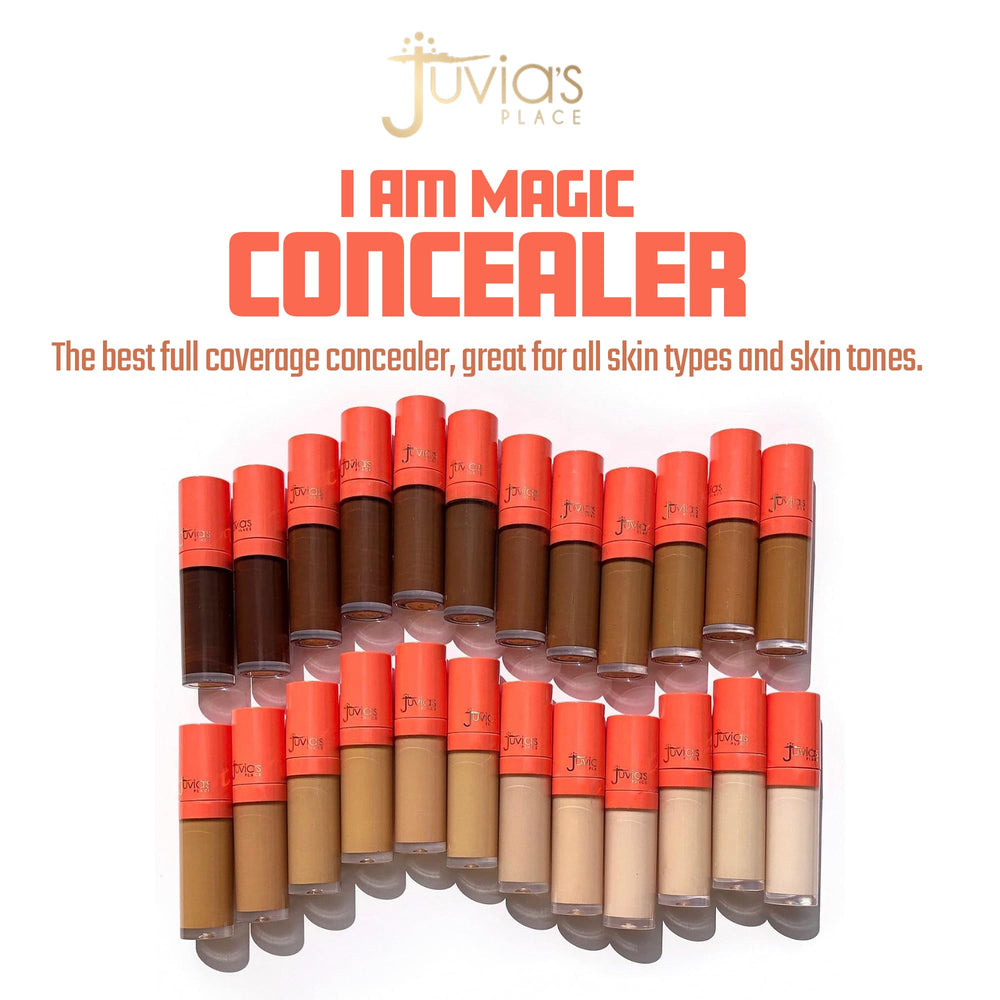 Applying Juvia's Place I Am Magic Concealer on skin for smooth coverage.