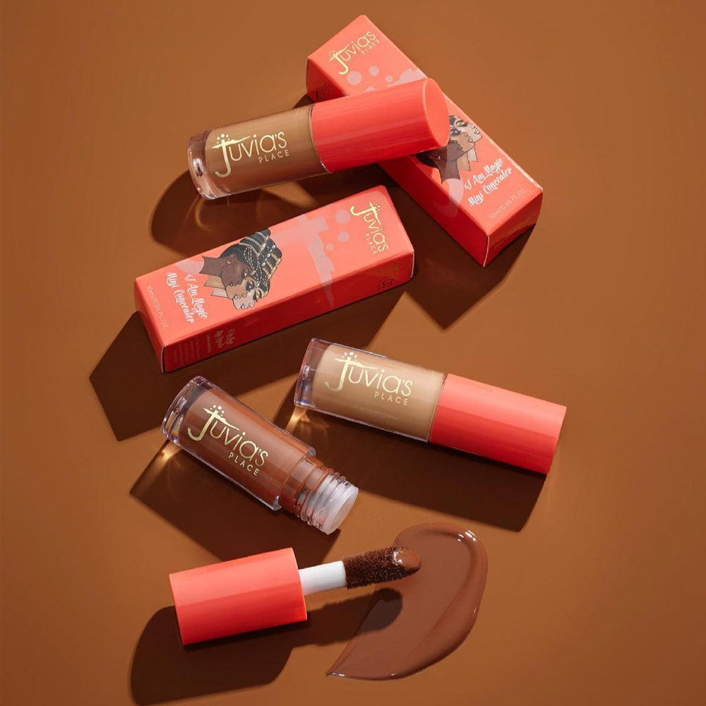 Under-eye area concealer with Juvia's Place I Am Magic shows brightening potential.