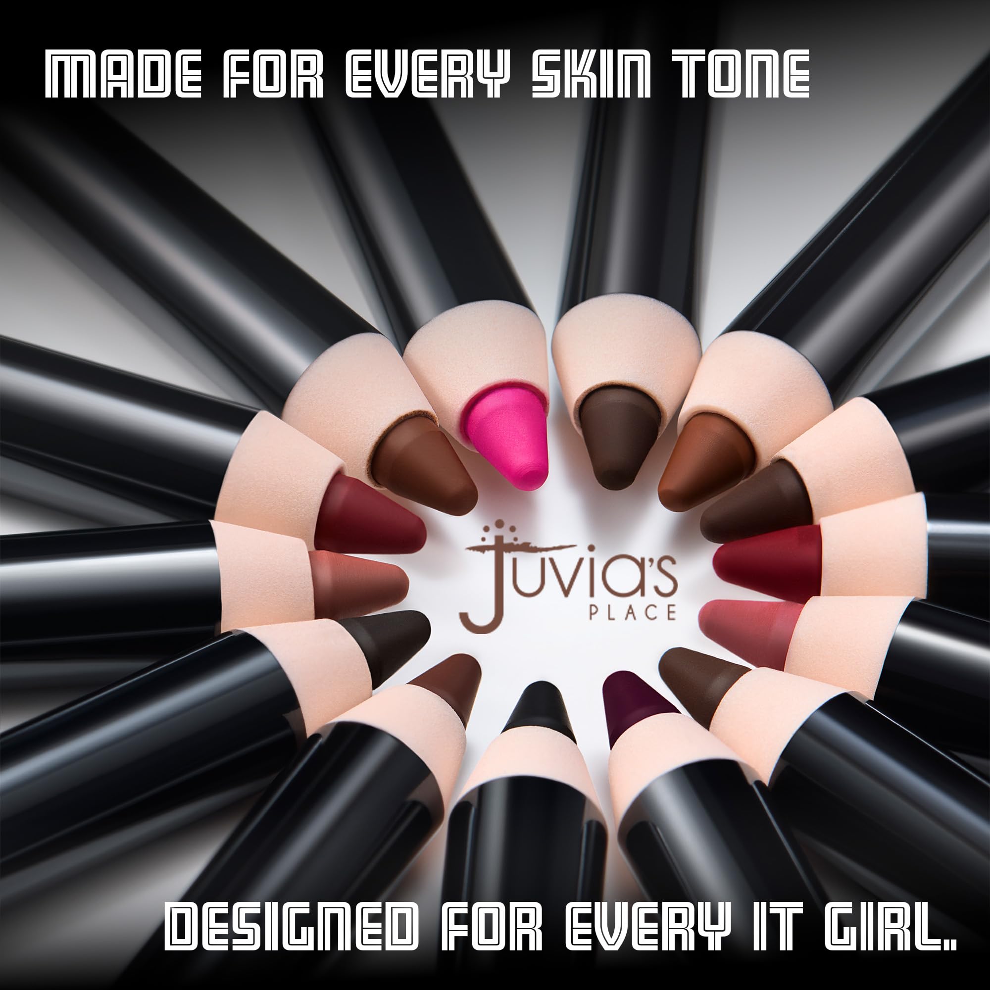 Juvia's Place Kola lip pencil on lip with 13-hour wear demonstration.