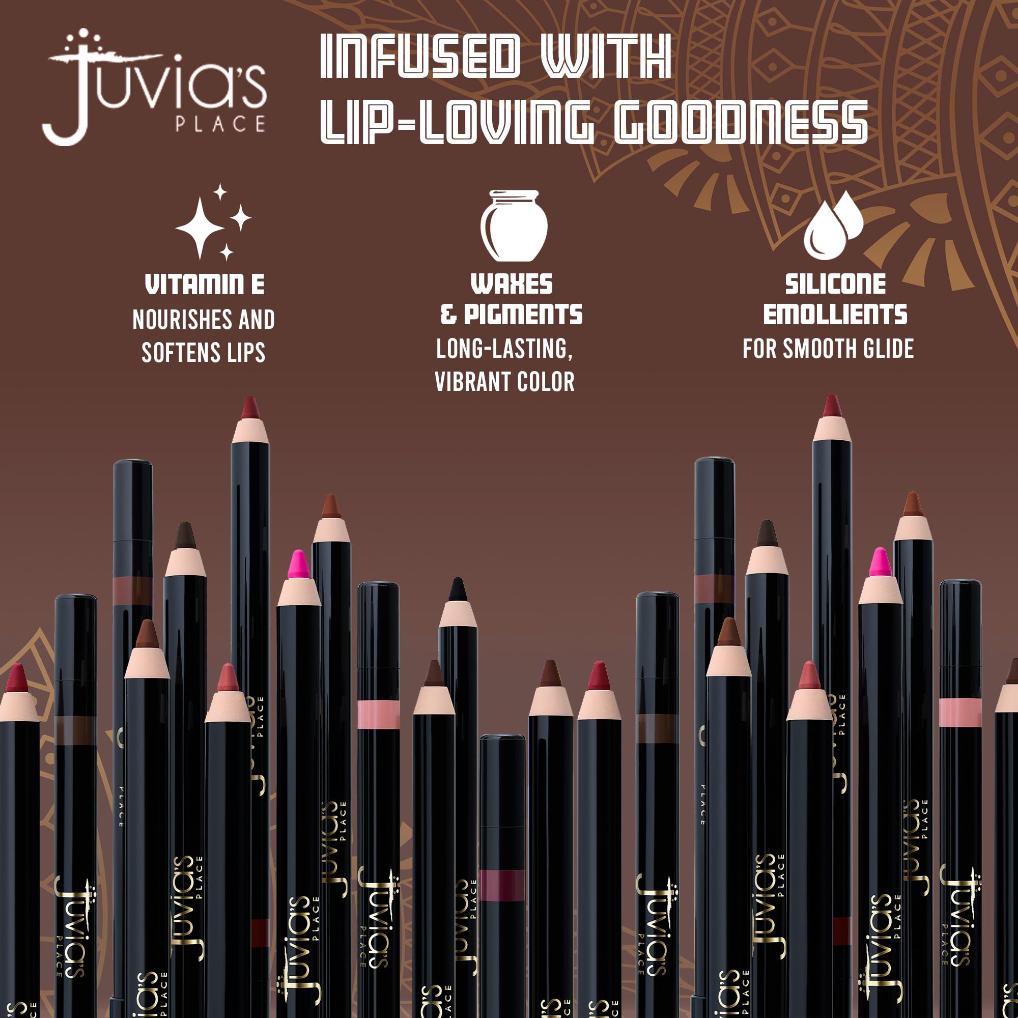 Juvia's Place Kola lip pencil glide shot for clean edges and versatile contour.