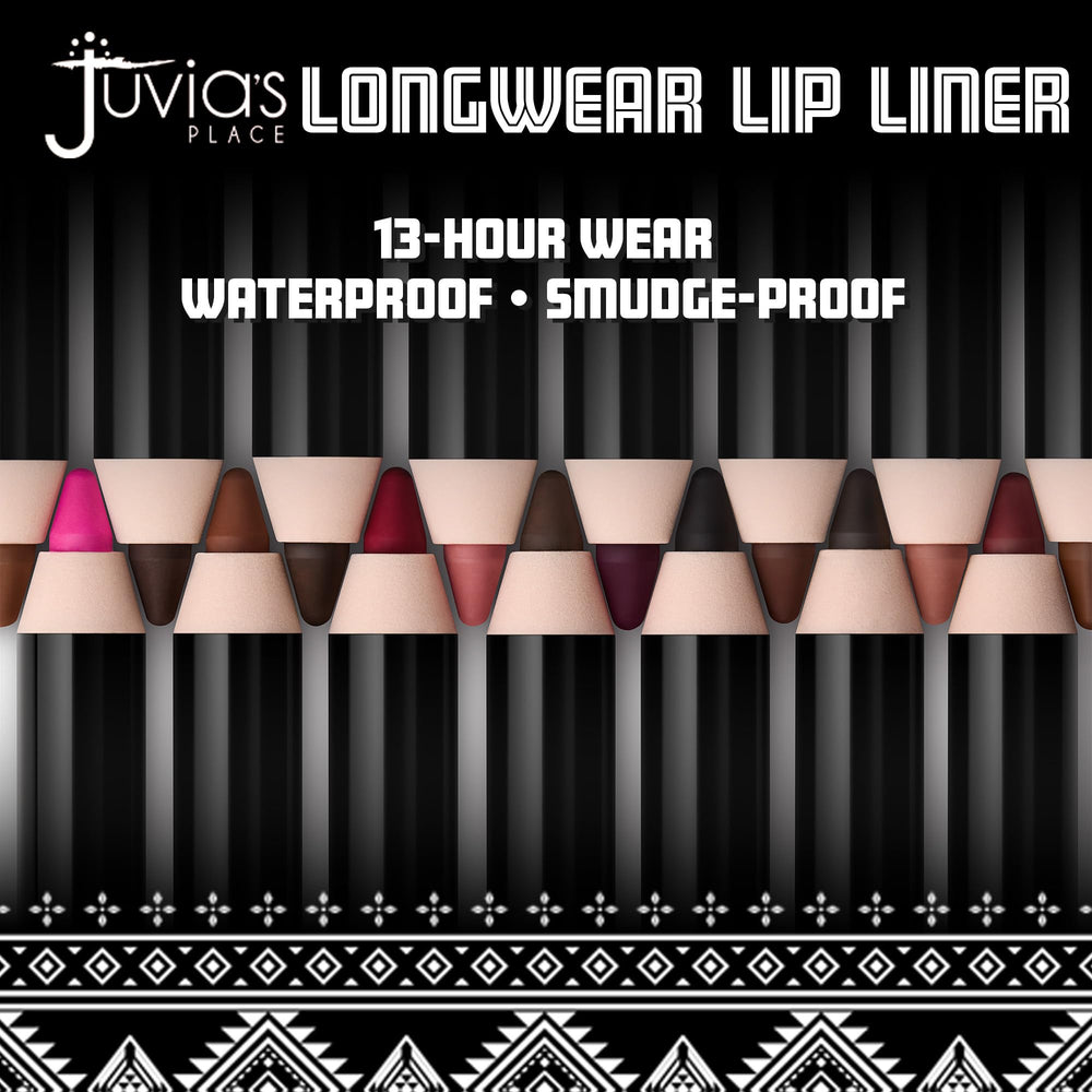 Juvia's Place Kola lip pencil swatch demonstrating smooth glide and matte finish.