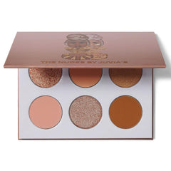 Juvia's Place The Nudes palette open shows neutral hues for versatile day-to-night looks.