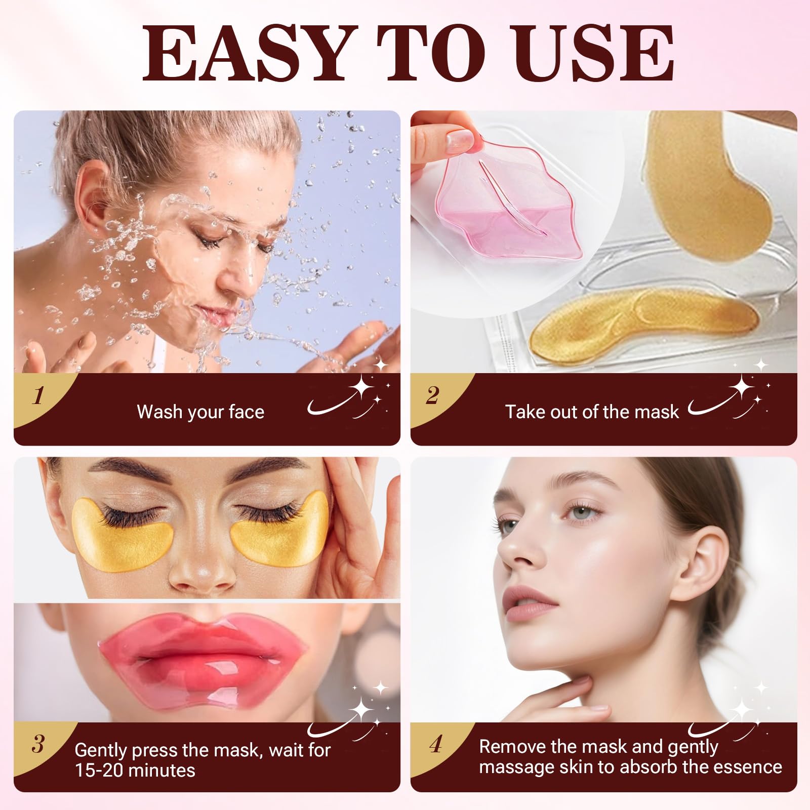 JUYANGYAN masks are individually wrapped for easy at-home or on-the-go use.