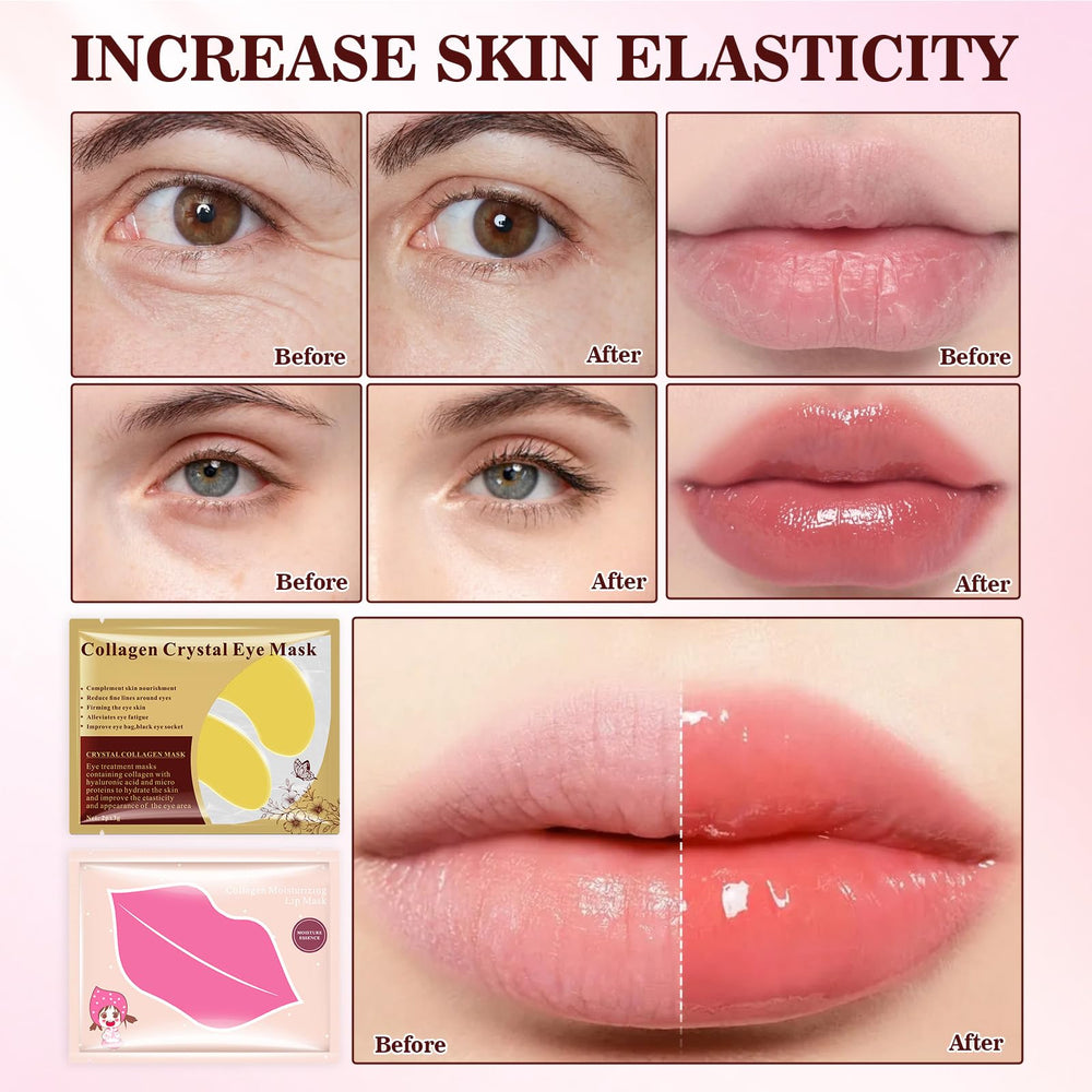 JUYANGYAN collagen-rich eye patches reduce puffiness and lighten dark circles.