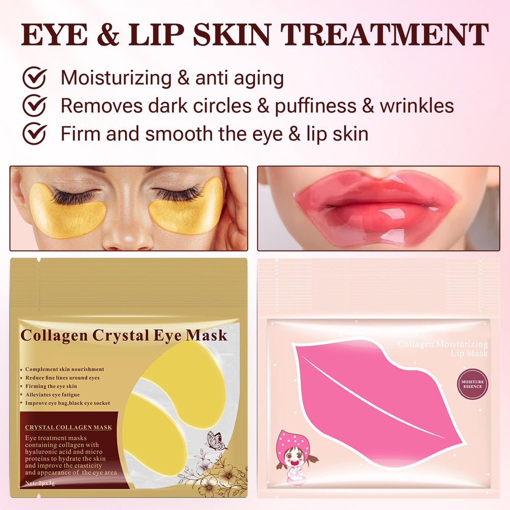 JUYANGYAN lip mask set deeply moisturizes and smooths dry lips.