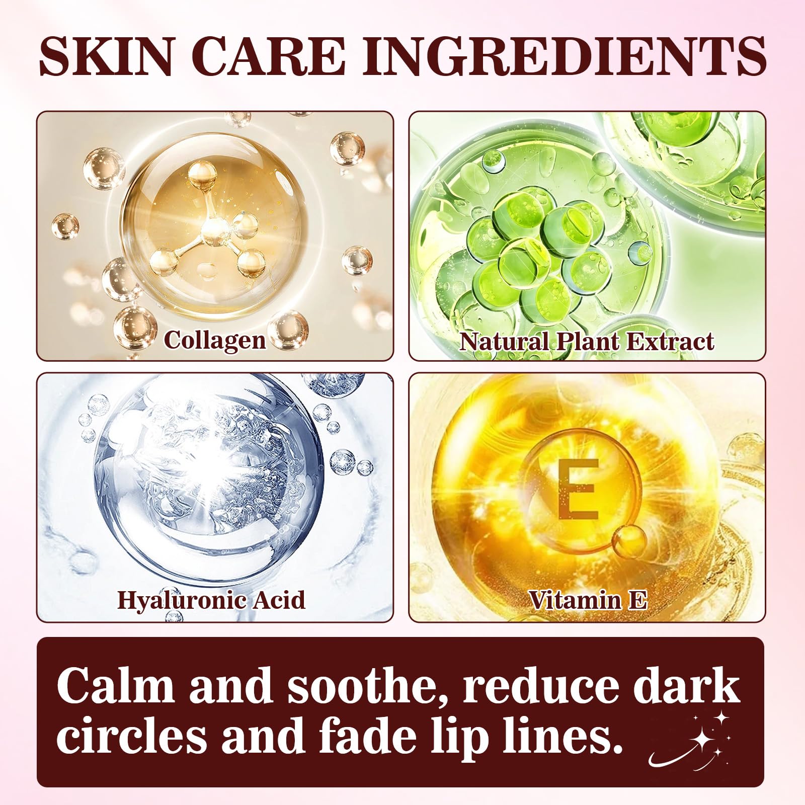 JUYANGYAN hyaluronic acid lip patches deliver quick hydration and nourishment.